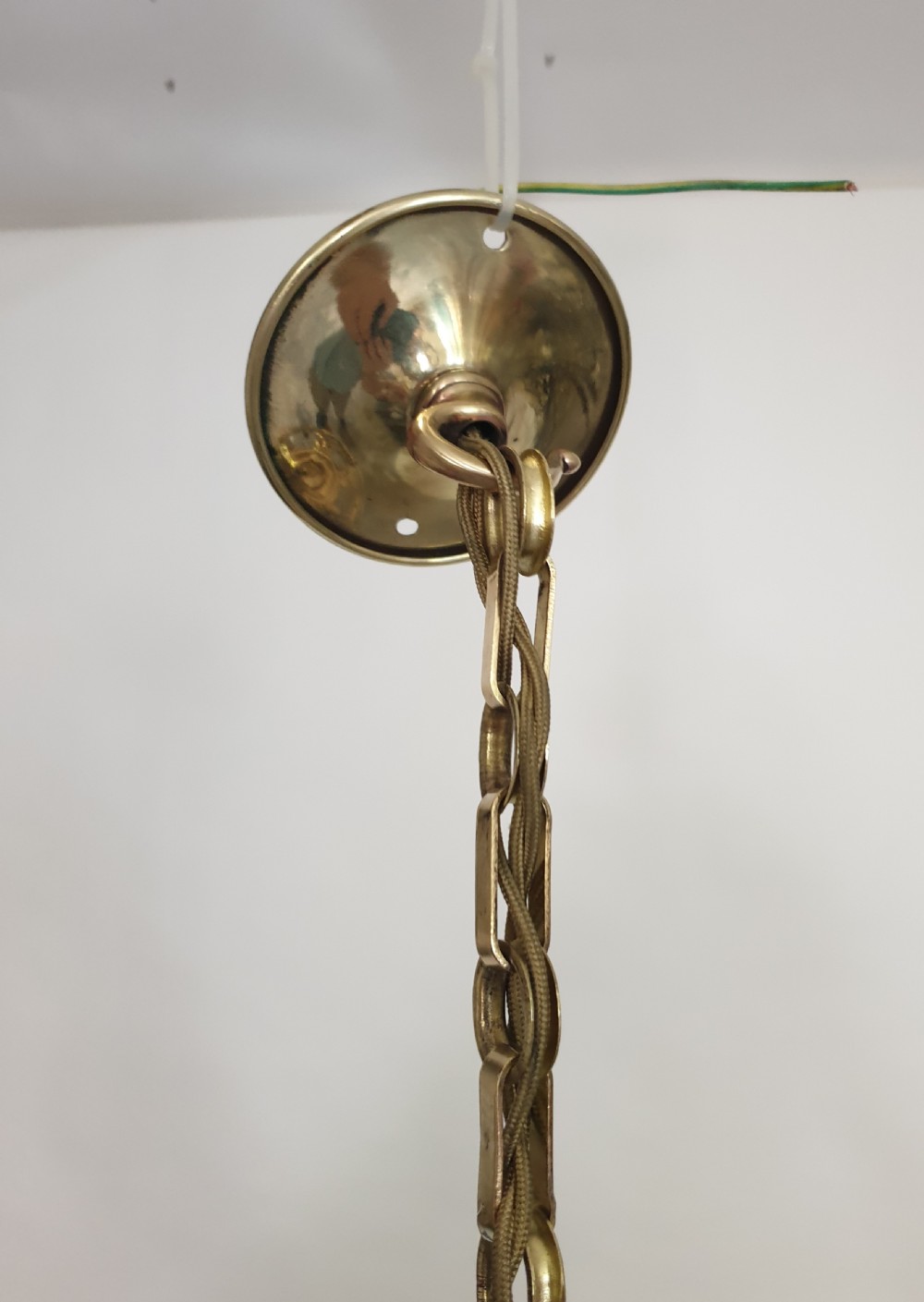 Edwardian Cut Crystal Ceiling Light, Reg Mark Gallery, Rewired  View IX