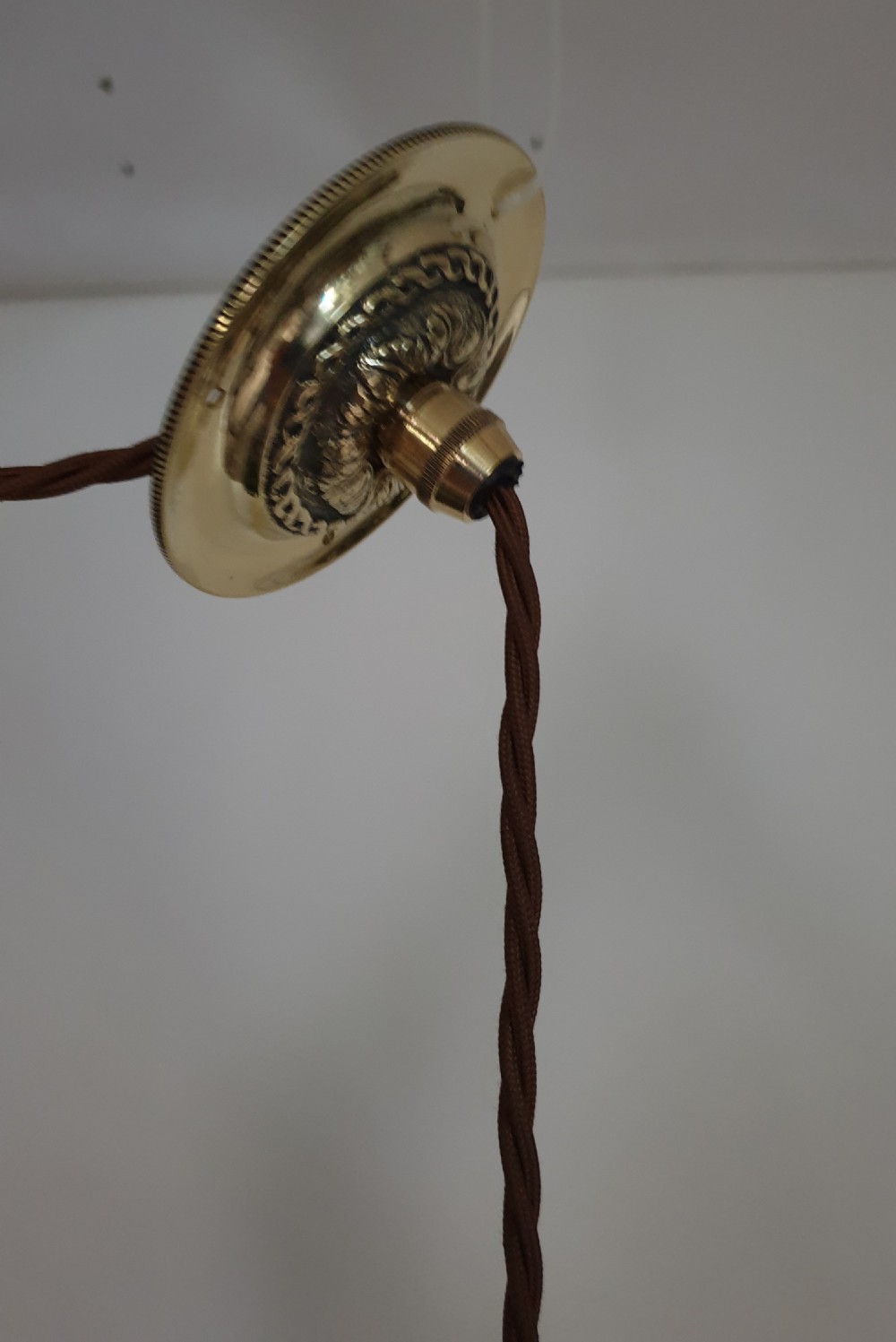 Edwardian Cut Crystal Glass Ceiling Light, Regd Gallery, Rewired  View IV