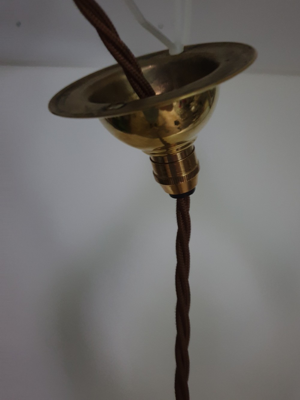 1920's Square Glass Ceiling Pendant Lights, Rewired  View V