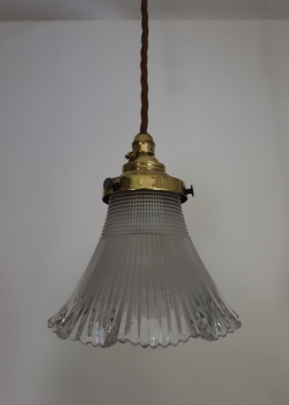 Small Holophane Ceiling Light, Rewired 
