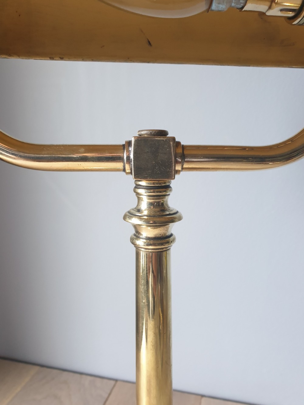 Edwardian Bankers Library Desk Lamp, Rewired and PAT tested  View III