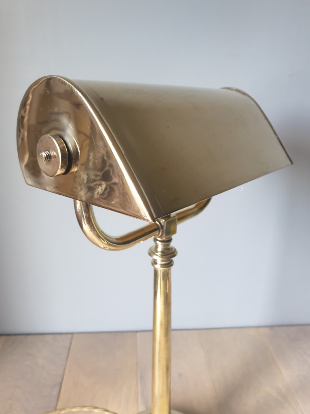 Edwardian Bankers Library Desk Lamp, Rewired and PAT tested  View IX