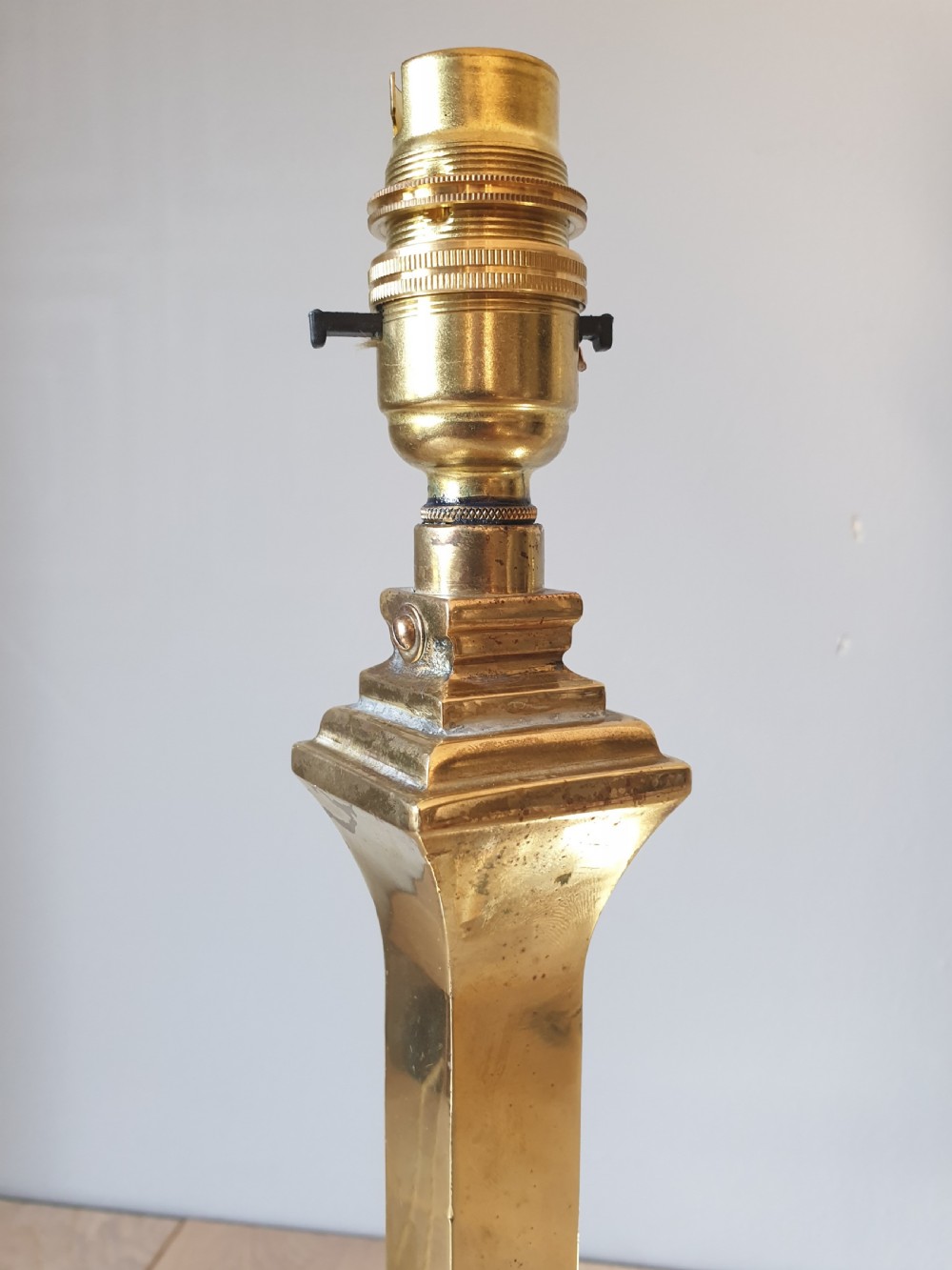 Pair of Revo Brass Table Lamps, Rewired and PAT tested  View VI