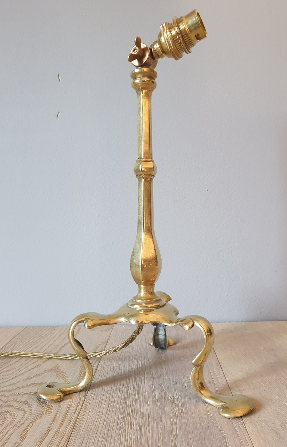 Faraday & Son Brass Adjustable Pullman Table Lamp, Rewired and PAT tested 