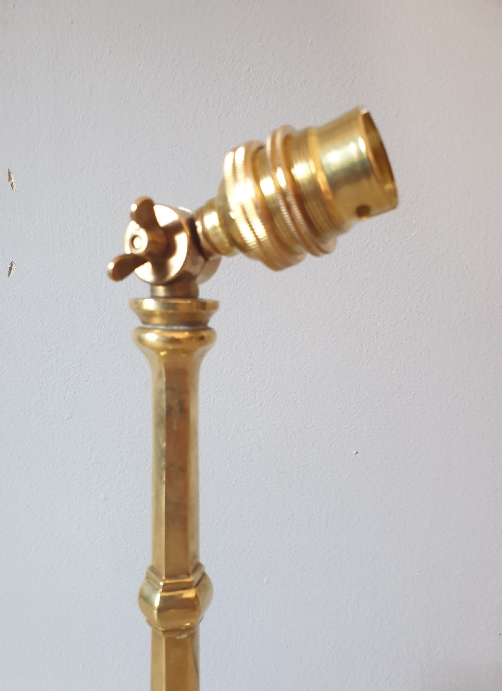 Faraday & Son Brass Adjustable Pullman Table Lamp, Rewired and PAT tested  View VIII