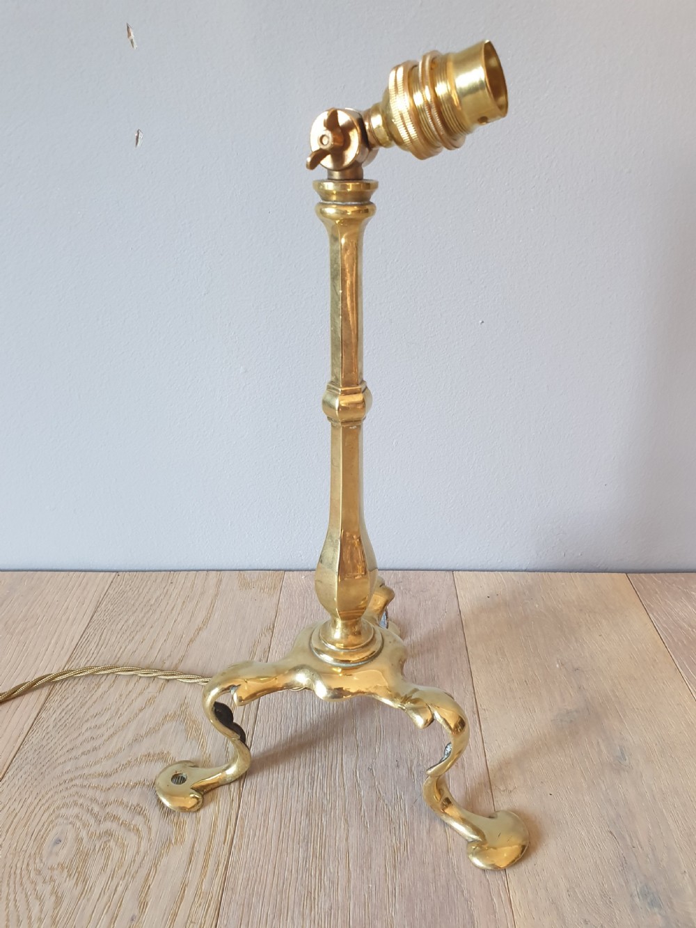 Faraday & Son Brass Adjustable Pullman Table Lamp, Rewired and PAT tested  View IX