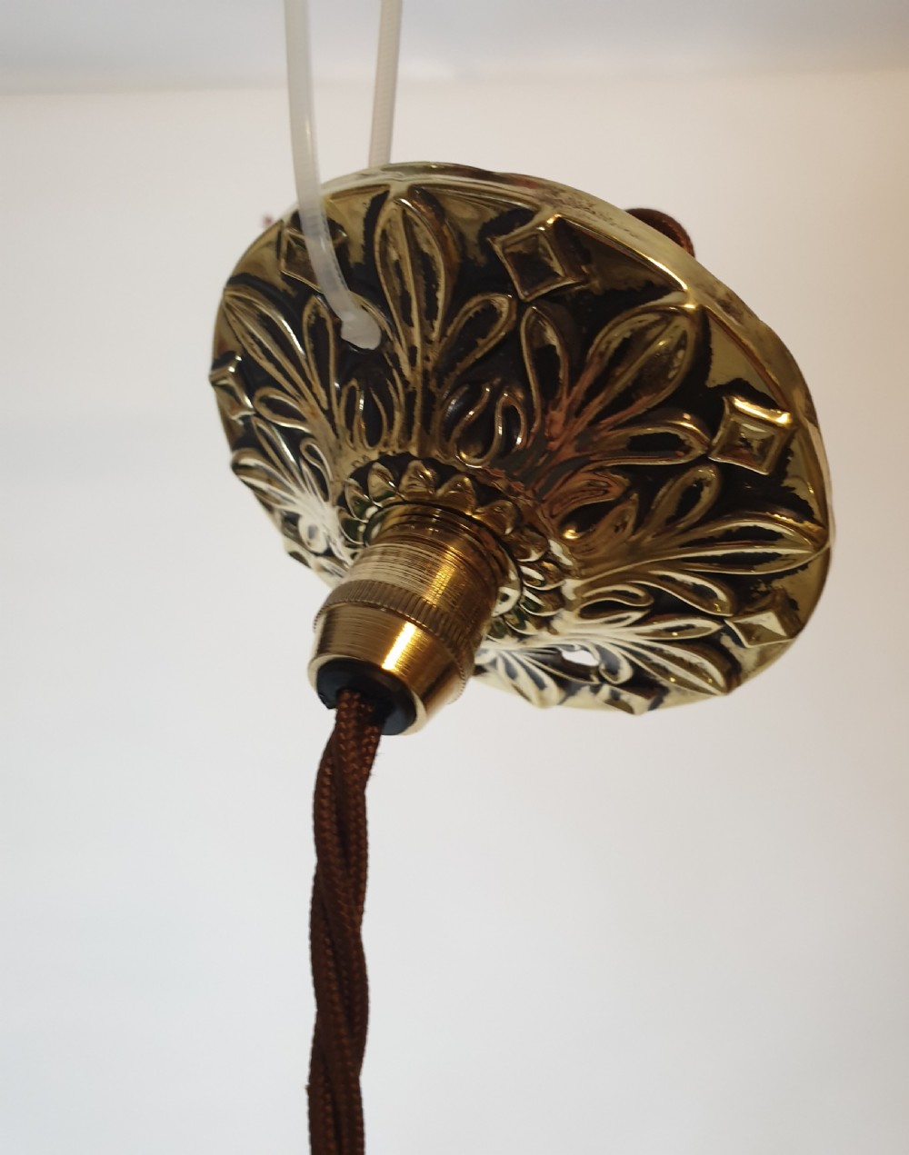 Small Cut Crystal Glass Ceiling Pendant Light, Rewired  View VII