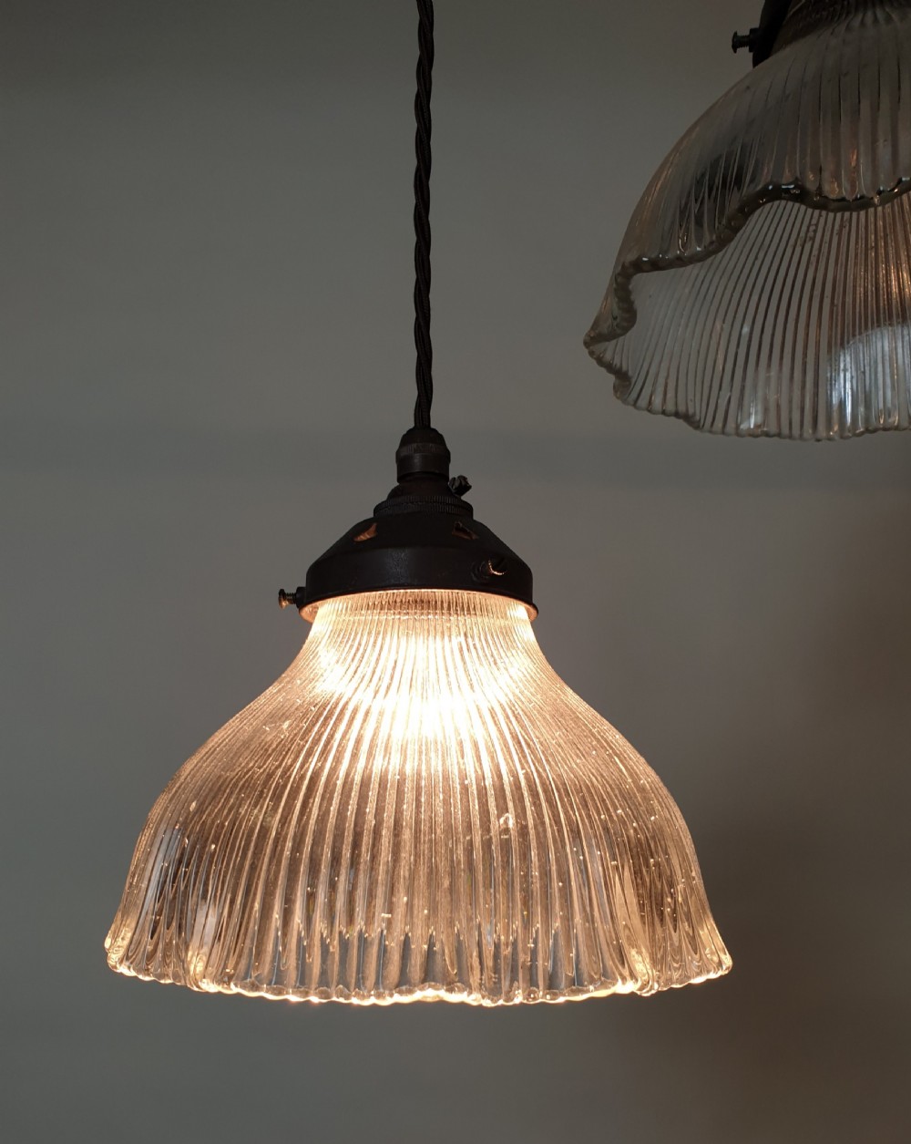 Set of 3 Prism Pendant Ceiling Lights, Rewired  View IV