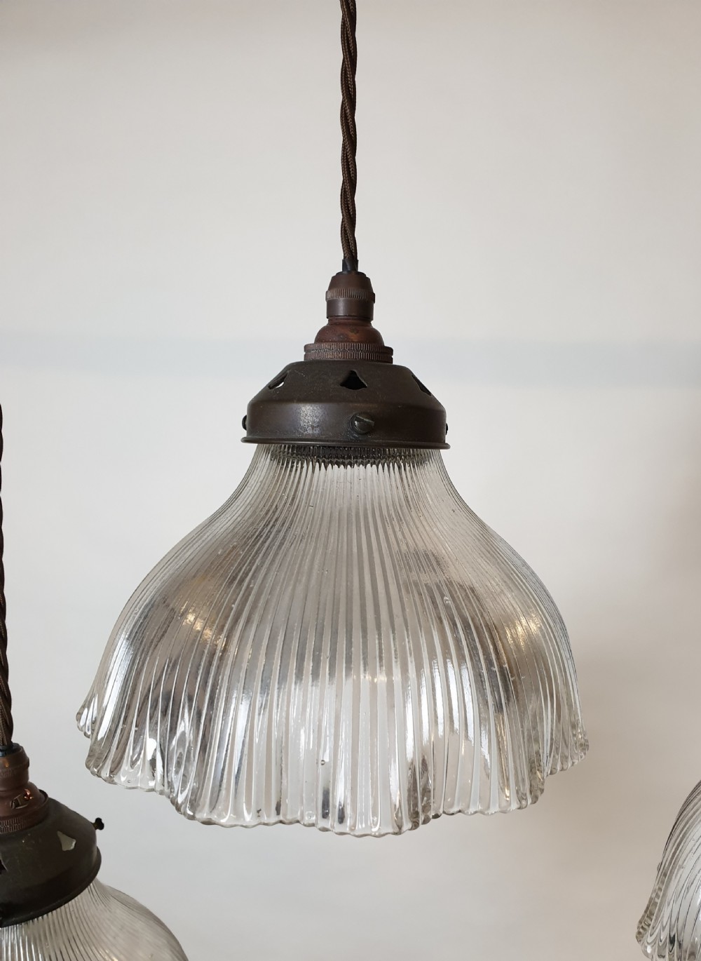 Set of 3 Prism Pendant Ceiling Lights, Rewired  View V