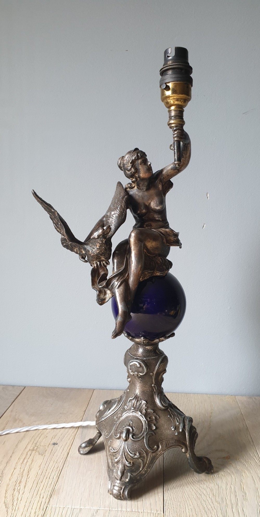 Continental Classical Figure Table Lamp, Rewired and PAT tested 
