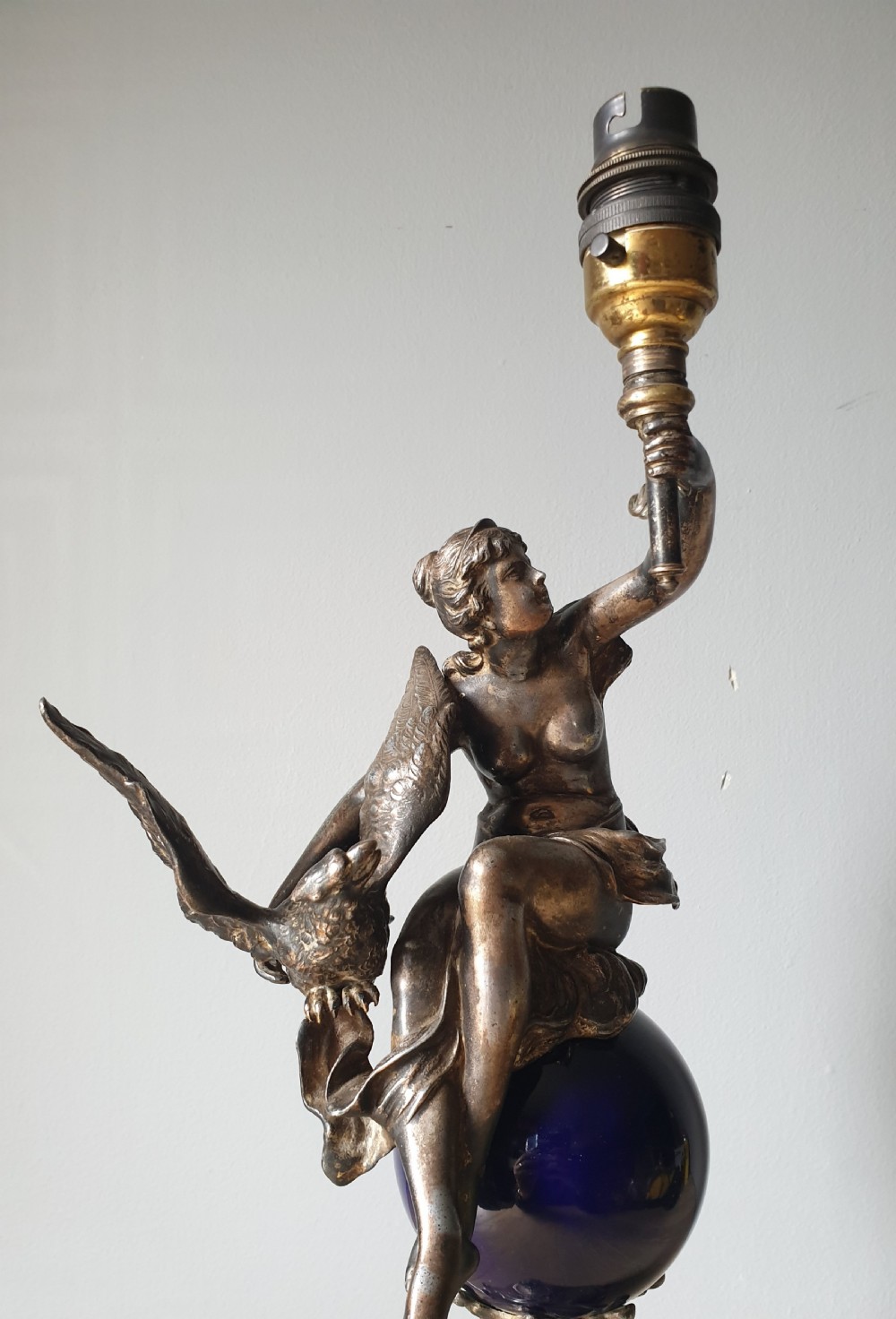 Continental Classical Figure Table Lamp, Rewired and PAT tested  View II
