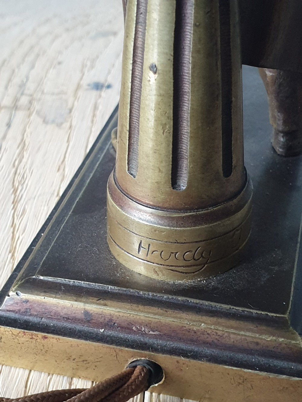 Hardy Brass Table Lamp, Rewired and PAT tested  View V