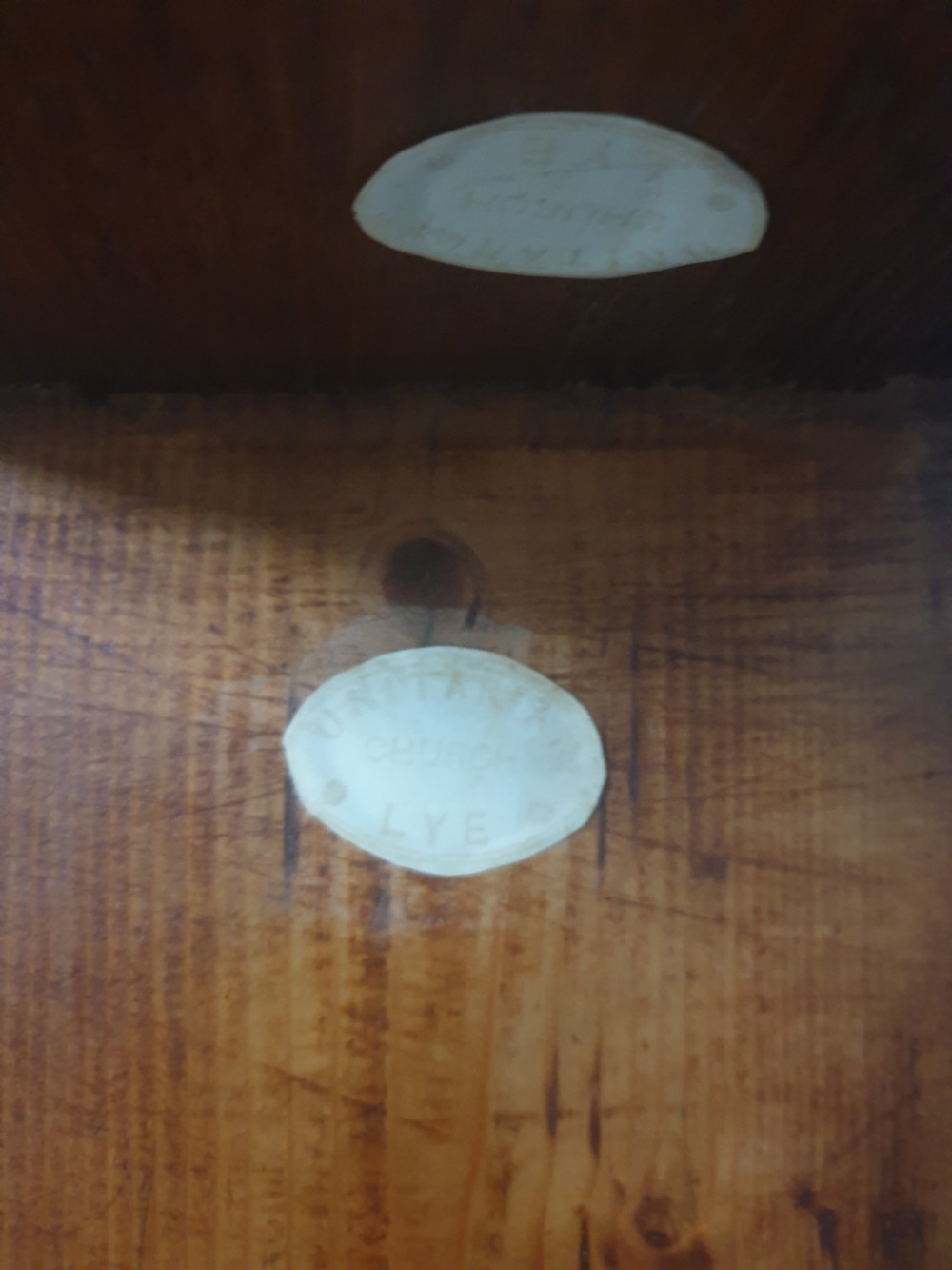 Oak Church Pew from Unitanlan Church in Lye, c1900 View IV
