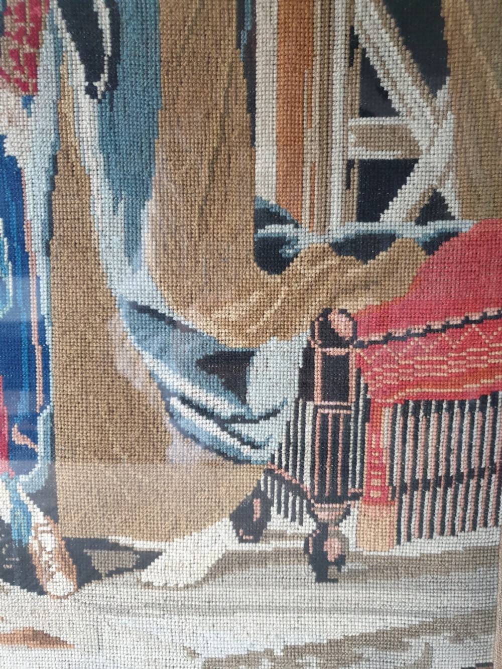 Victorian Biblical Tapestry, Framed View V