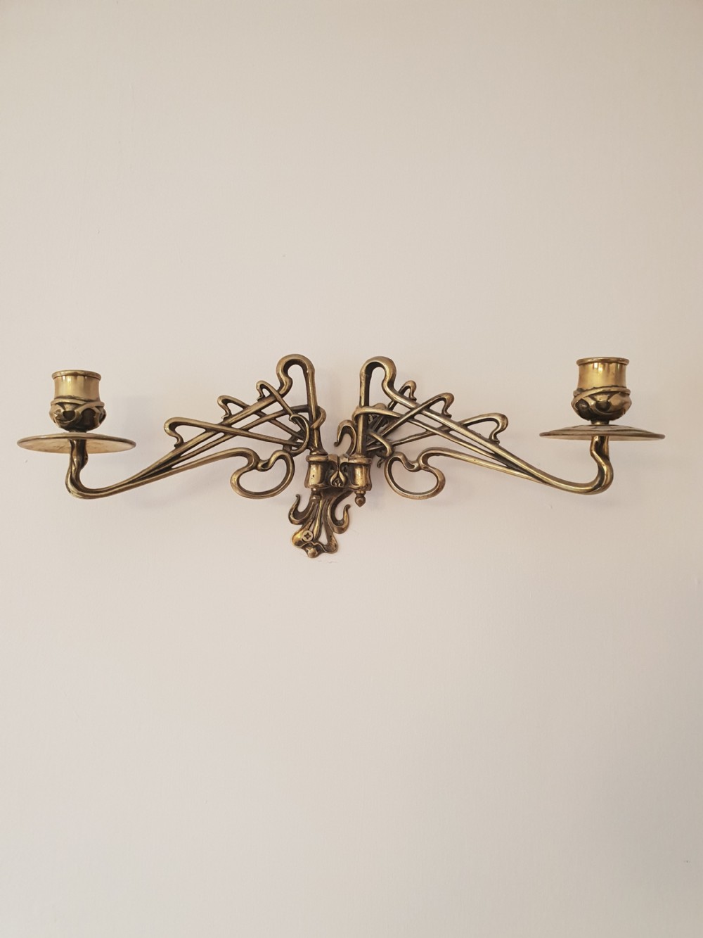 Pair of Emile Muller (1823-1889), Paris signed wall Piano Candles View II