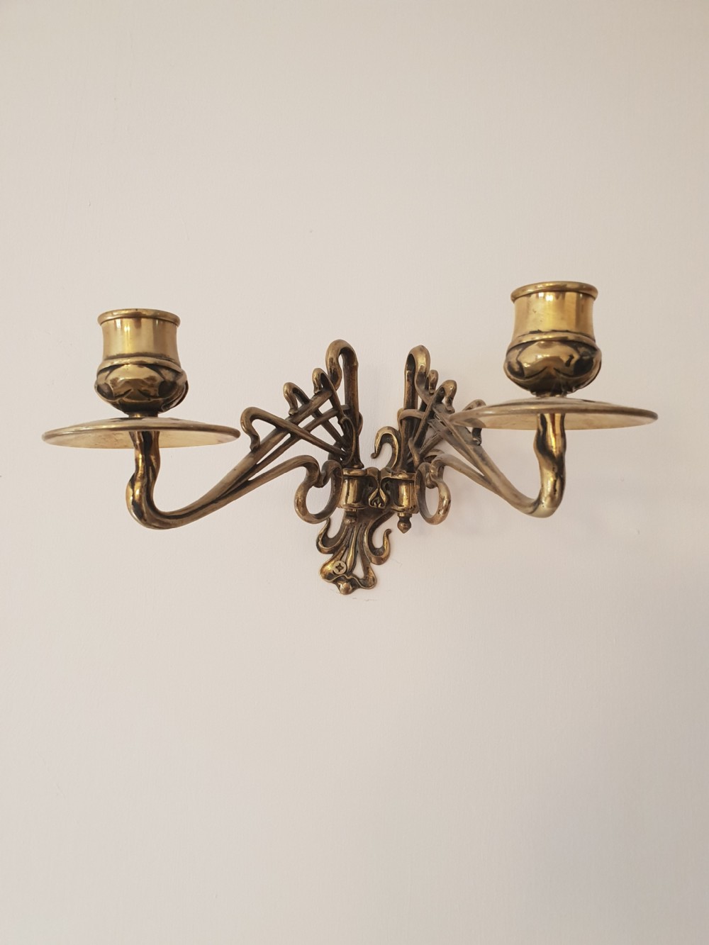 Pair of Emile Muller (1823-1889), Paris signed wall Piano Candles View VI