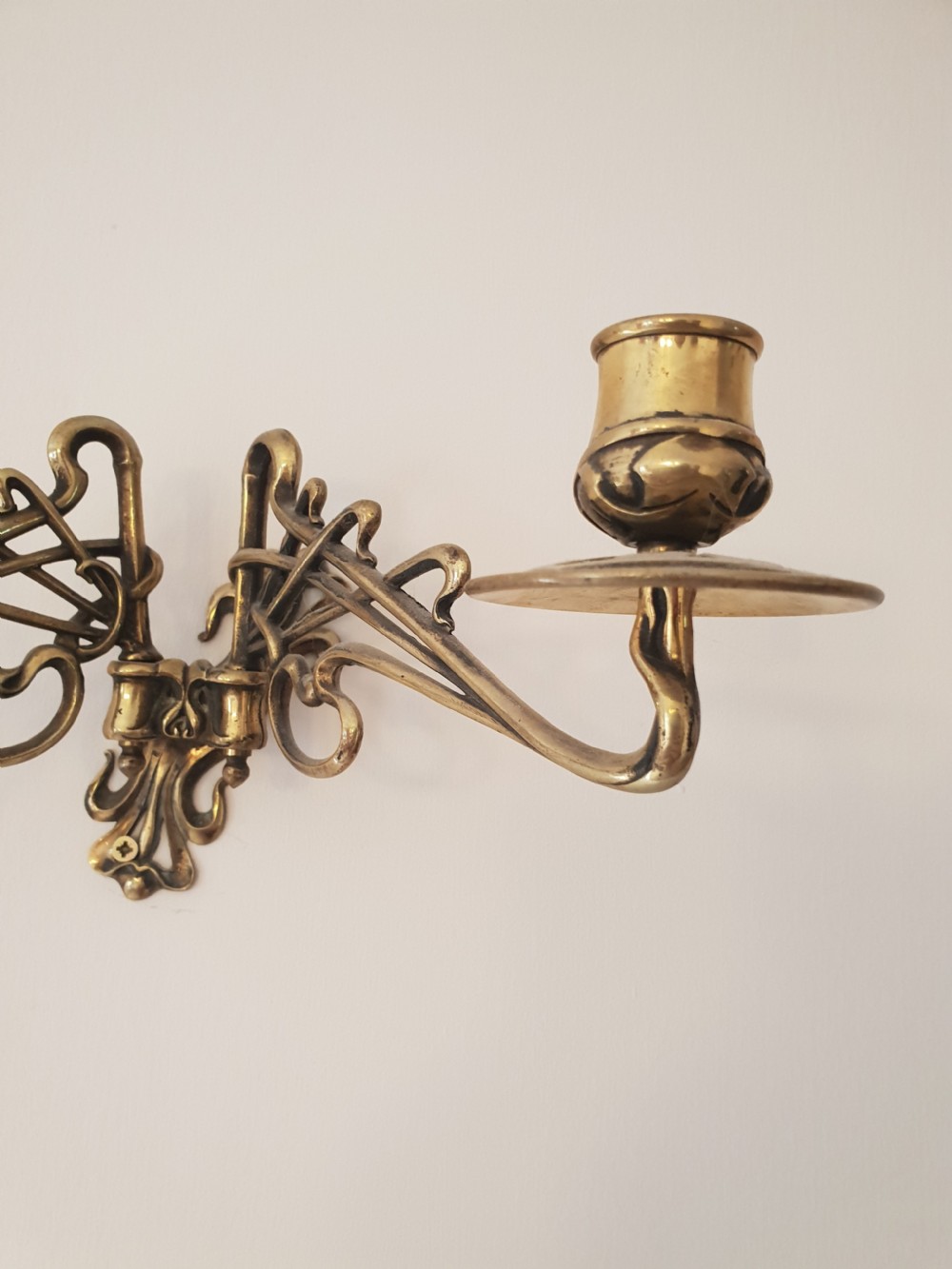 Pair of Emile Muller (1823-1889), Paris signed wall Piano Candles View VII