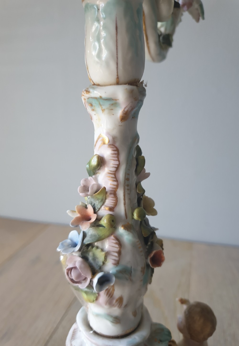 Stunning Pair of 19th Century Dresden Candelabra  View IV