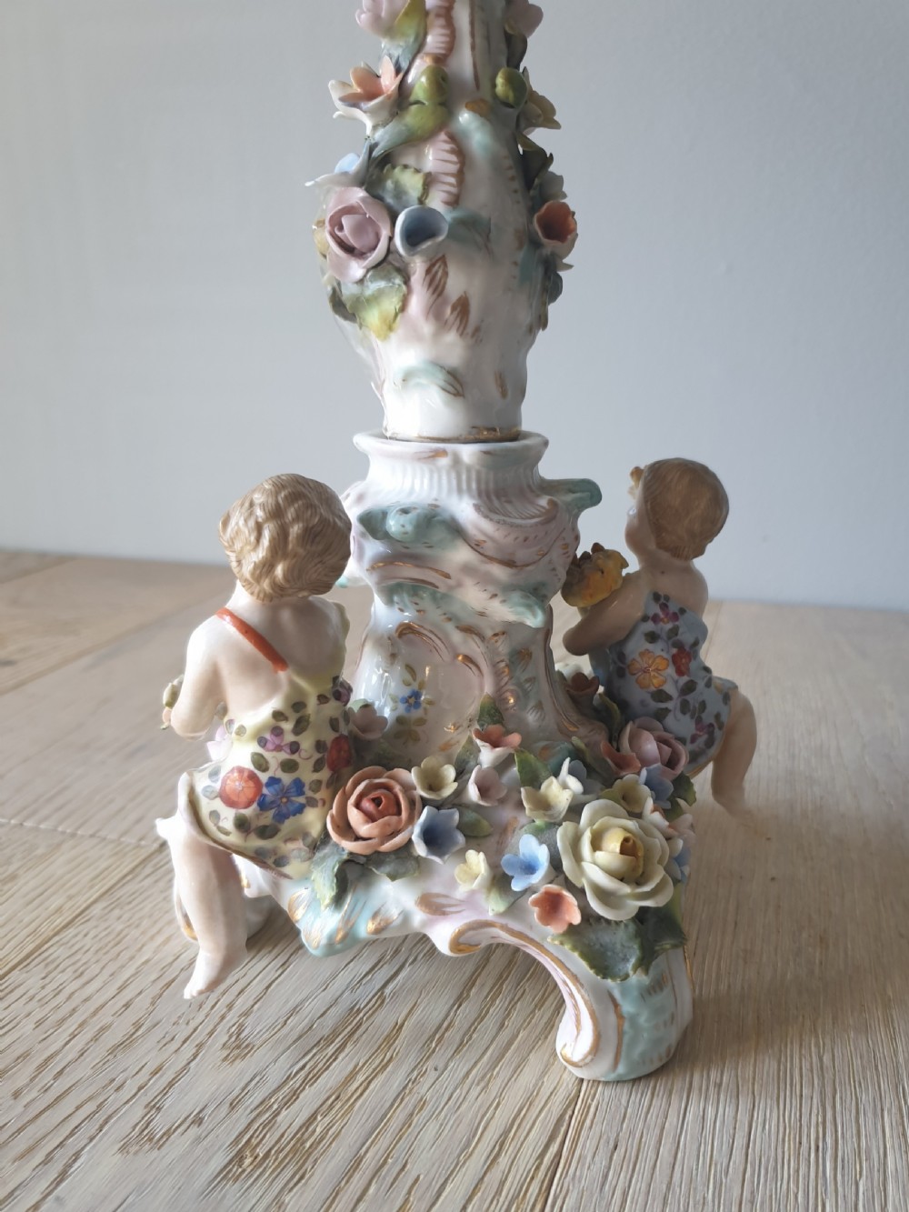 Stunning Pair of 19th Century Dresden Candelabra  View VI
