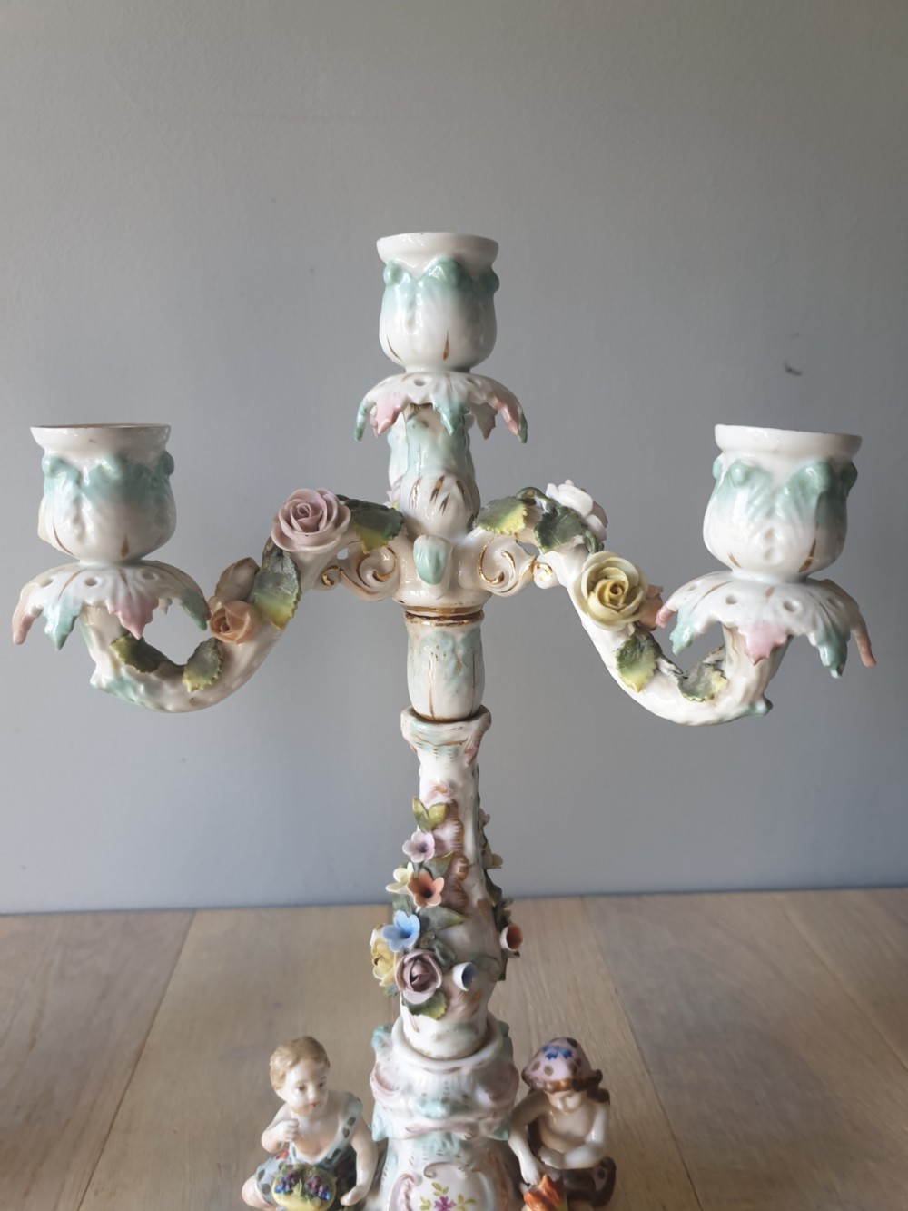Stunning Pair of 19th Century Dresden Candelabra  View VII