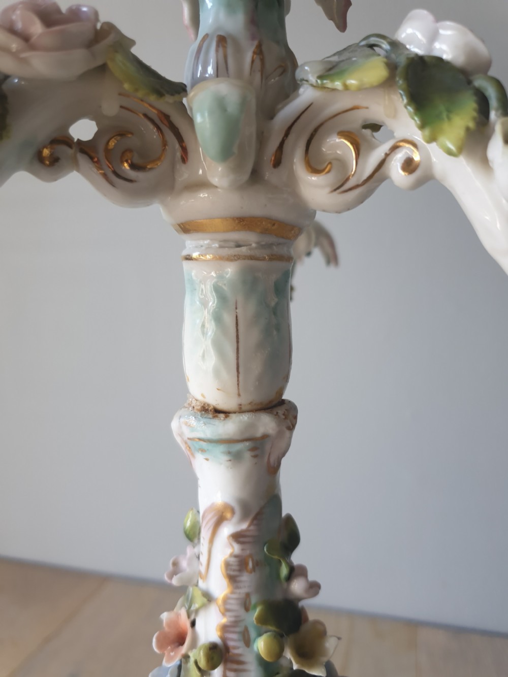 Stunning Pair of 19th Century Dresden Candelabra  View X