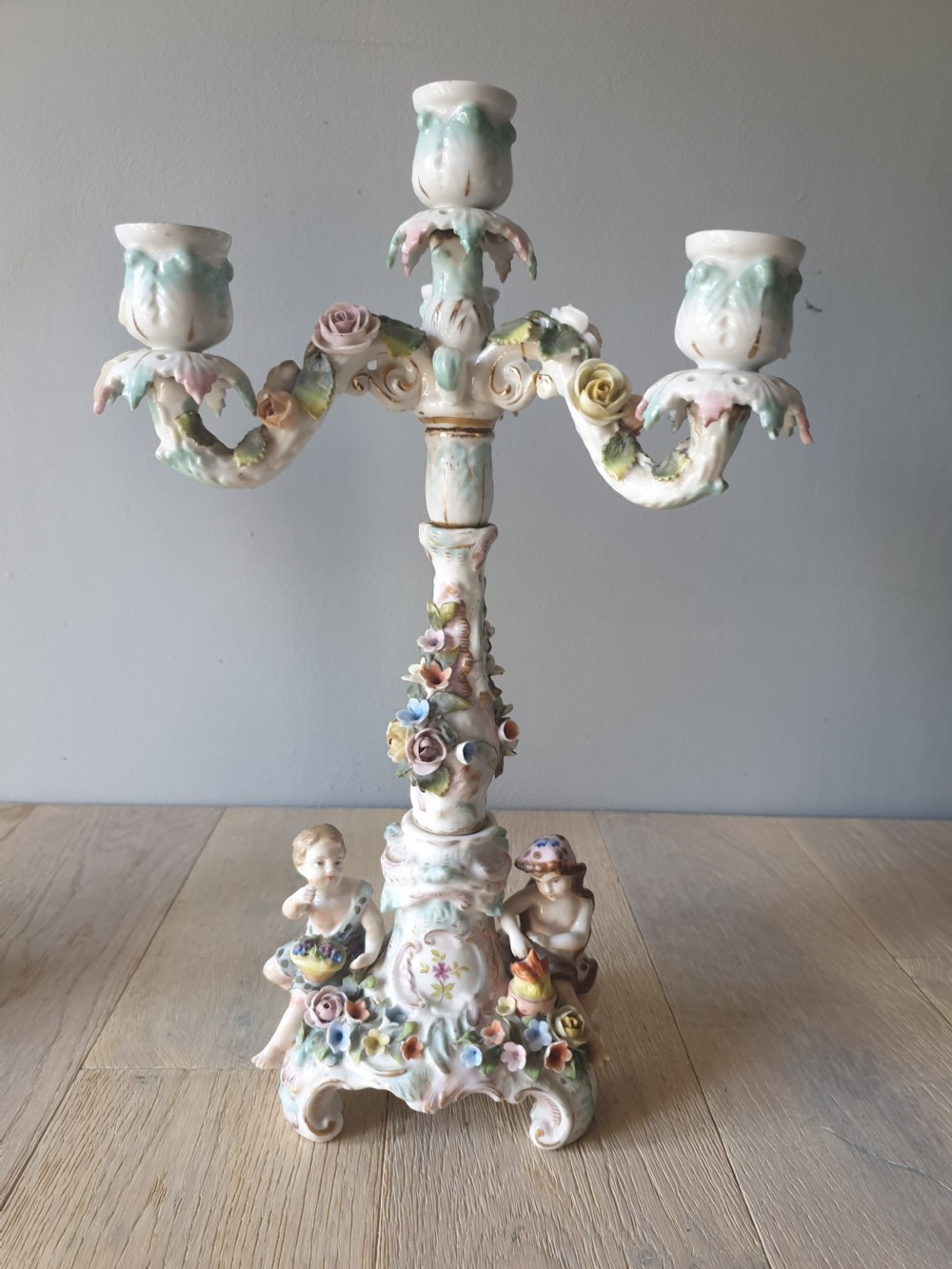 Stunning Pair of 19th Century Dresden Candelabra  View XI