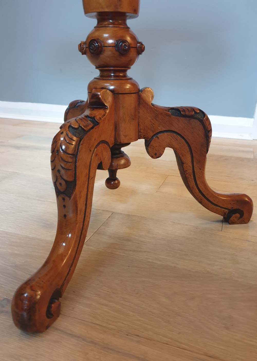 Victorian Walnut Tripod Table View V