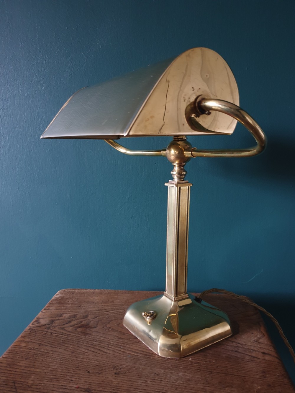 British Military Bankers Desk Lamp, Rewired and PAT tested 
