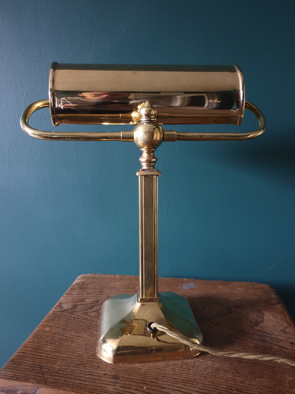 British Military Bankers Desk Lamp, Rewired and PAT tested  View V