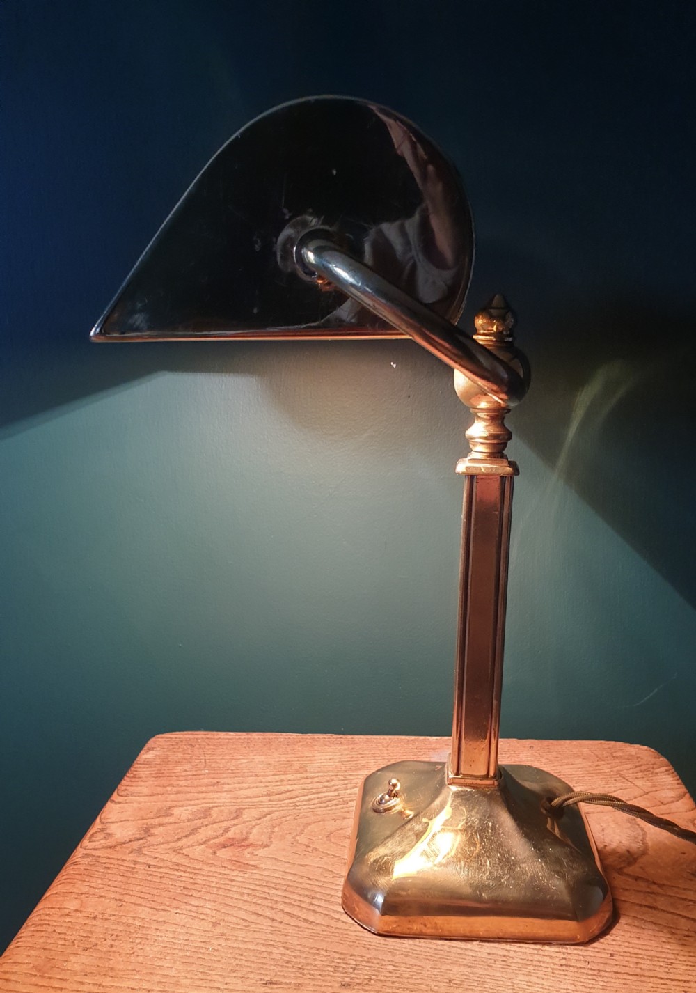 British Military Bankers Desk Lamp, Rewired and PAT tested  View XI