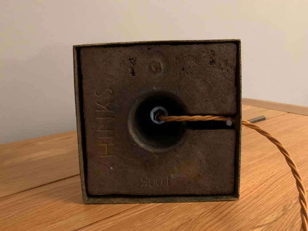Hinks Brass Corinthian Table Lamp; Rewired and PAT tested View IX