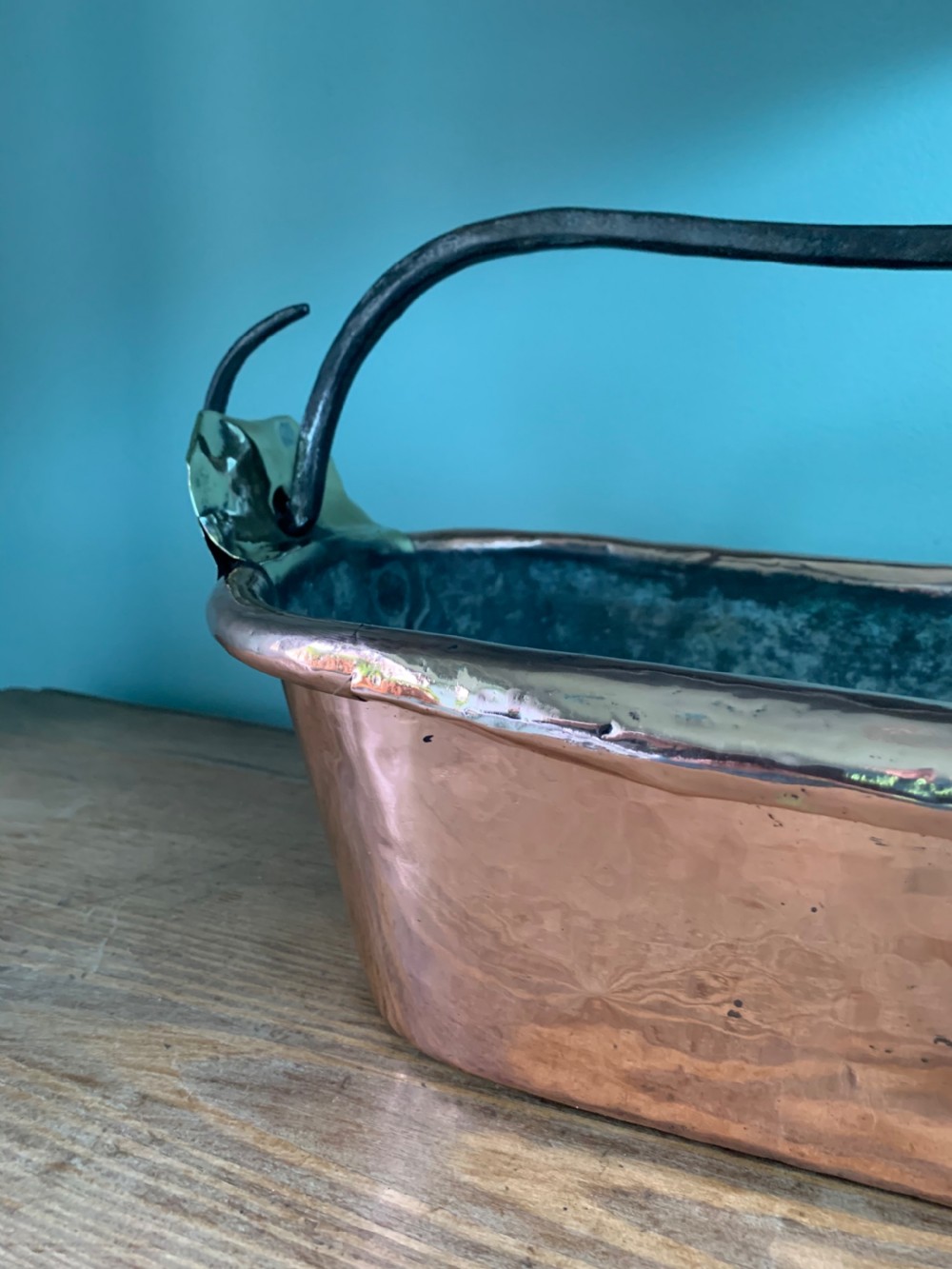 c1880 Antique Copper Fish Kettle View XI
