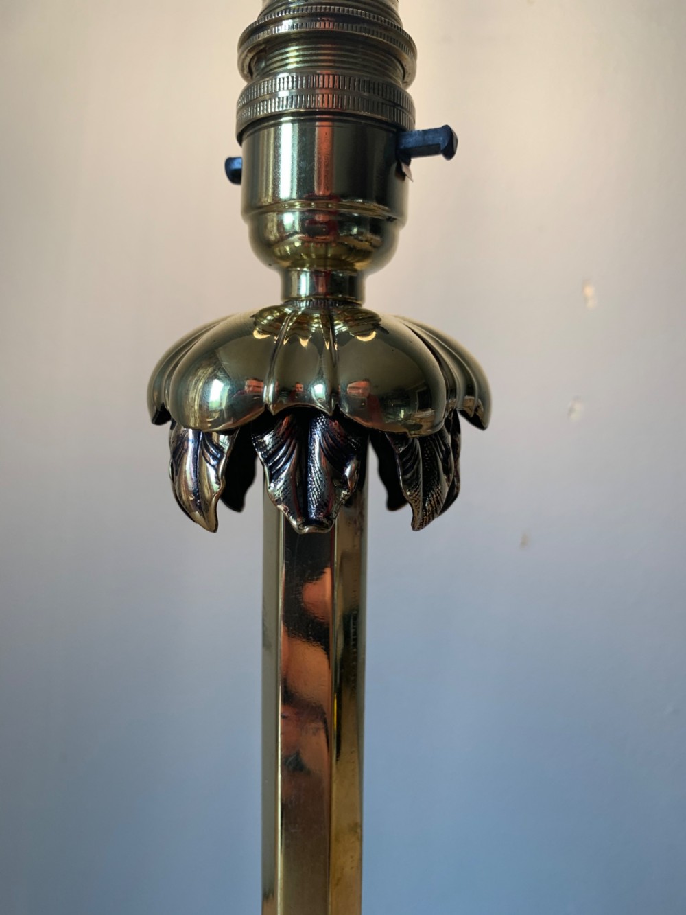 Arts and Crafts Brass Table Lamp, Rewired and PAT tested  View VIII