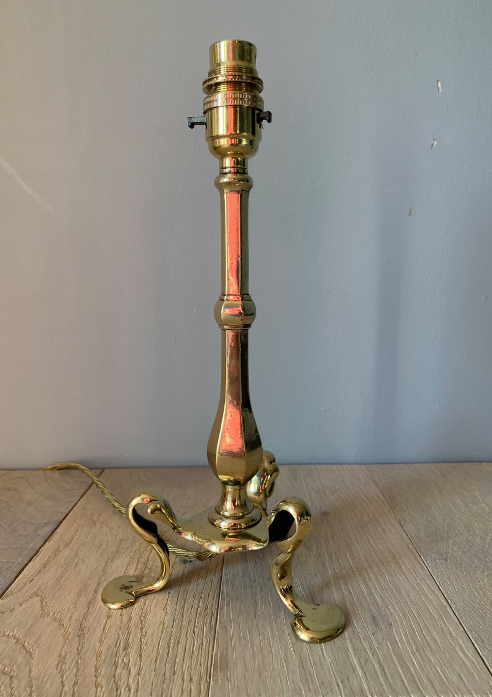 c1910 Brass Pullman Table Lamp, Rewired and PAT tested