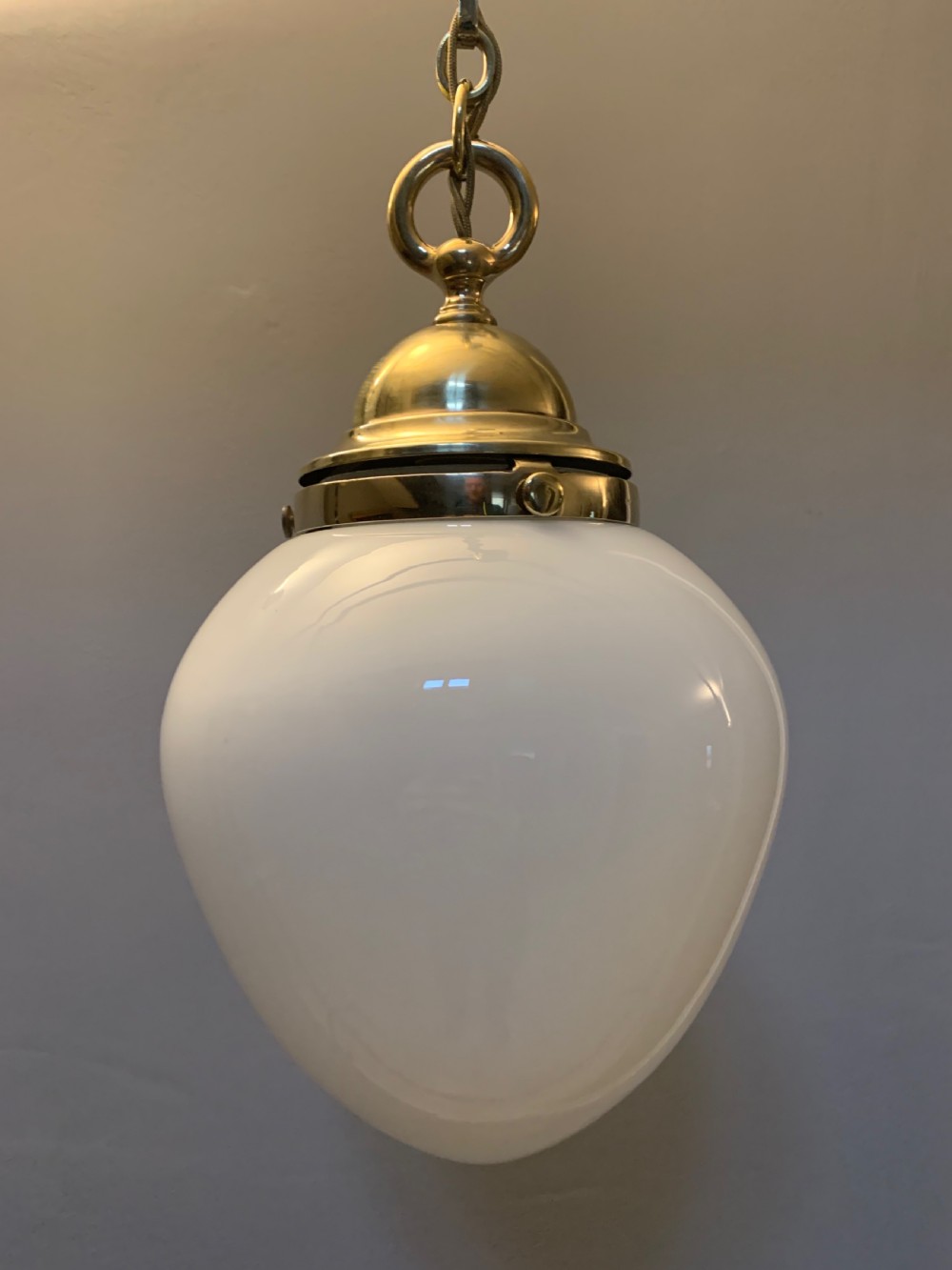 Edwardian Opaque Ceiling Light, Rewired  View II