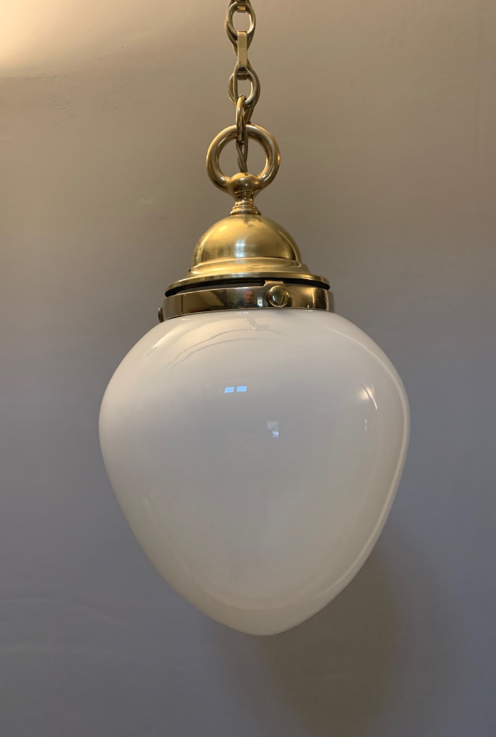 Edwardian Opaque Ceiling Light, Rewired  View VIII