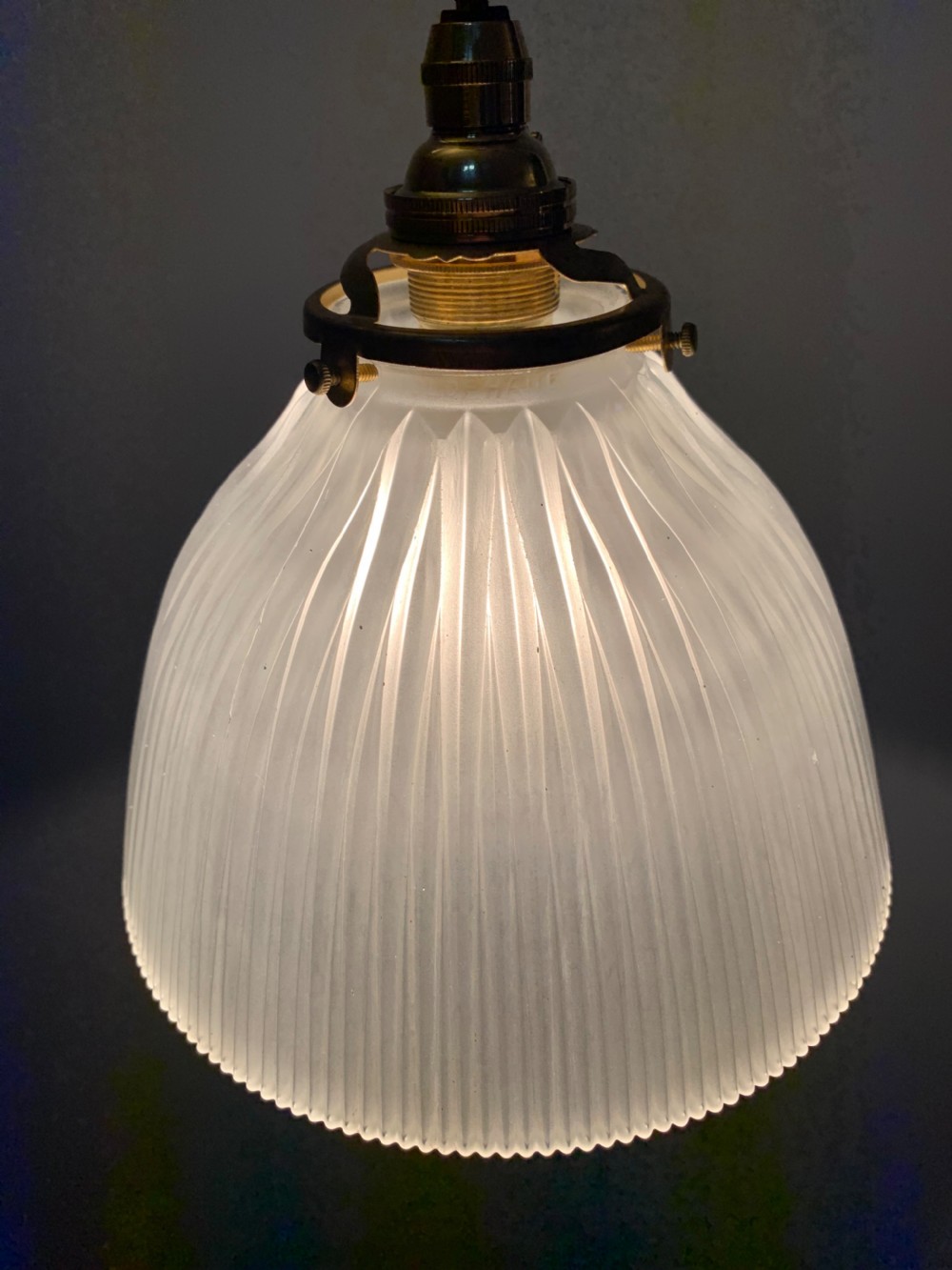 Opaque Holophane Ceiling Light, Rewired  View XI