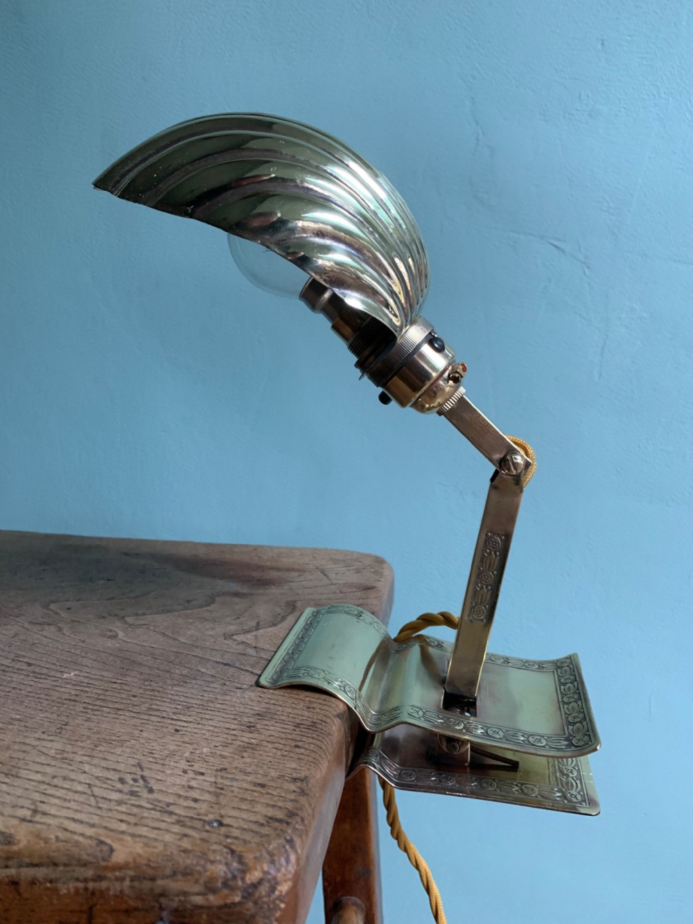 Adjusto ~Lite Clip on Desk Lamp, c1910. Rewired and PAT tested 