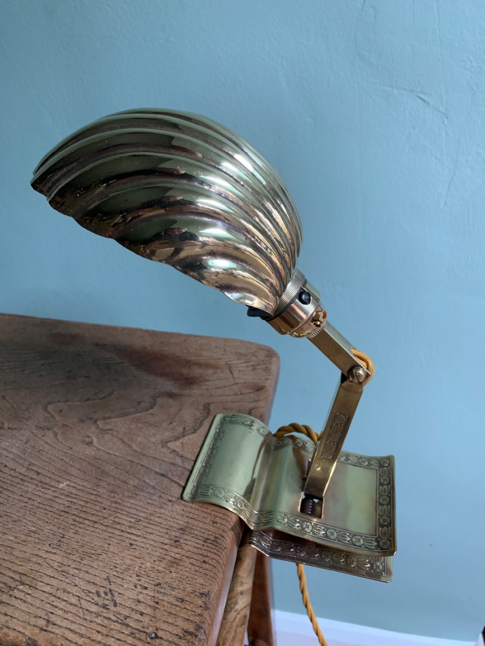 Adjusto ~Lite Clip on Desk Lamp, c1910. Rewired and PAT tested  View II