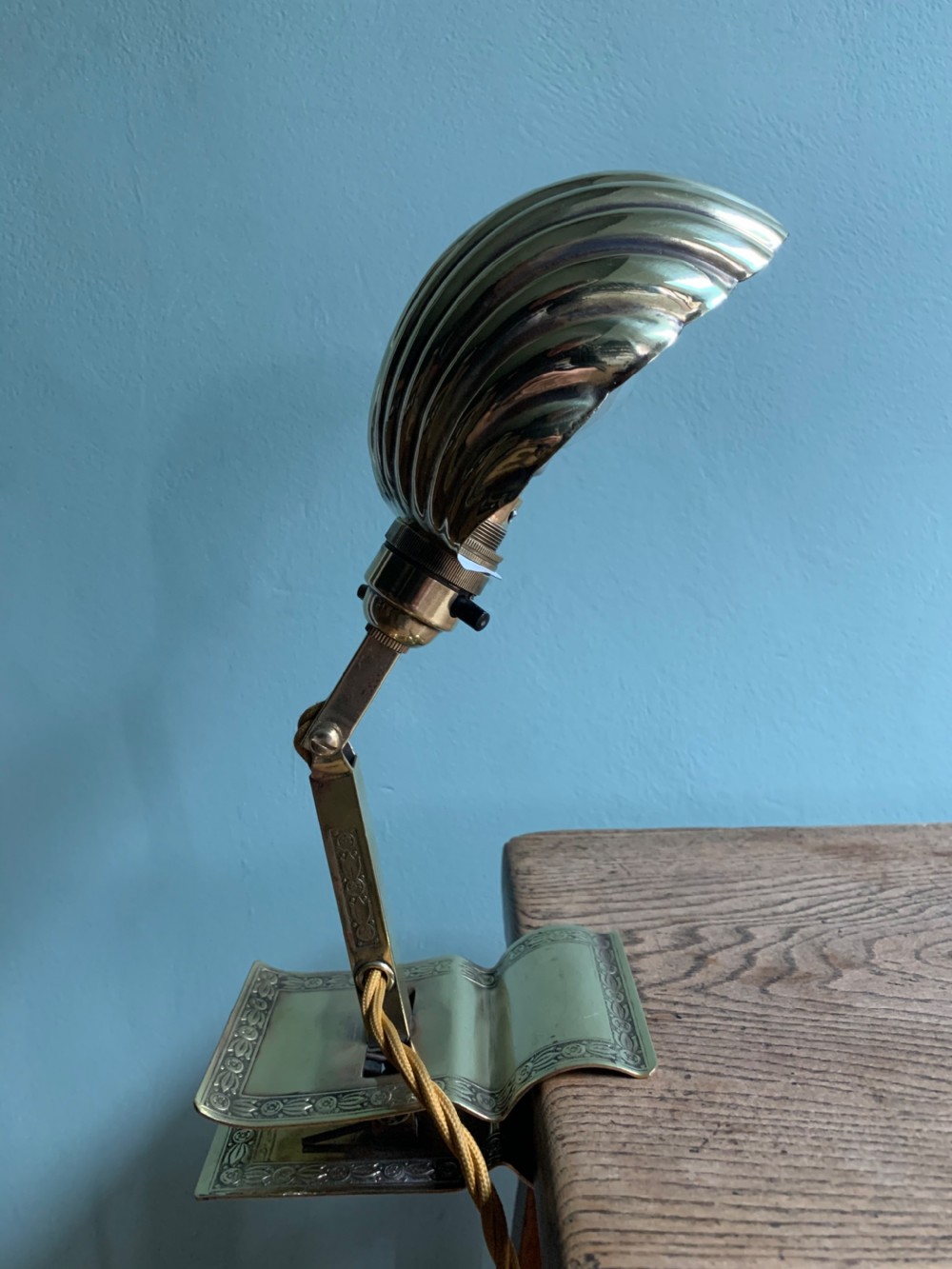 Adjusto ~Lite Clip on Desk Lamp, c1910. Rewired and PAT tested  View IV