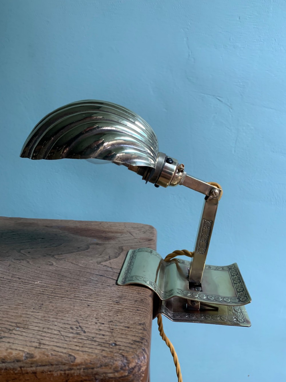 Adjusto ~Lite Clip on Desk Lamp, c1910. Rewired and PAT tested  View V