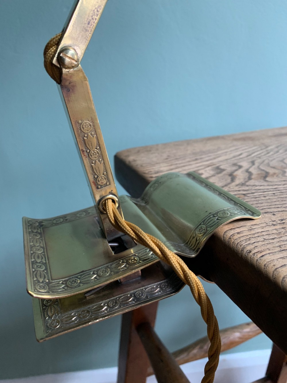 Adjusto ~Lite Clip on Desk Lamp, c1910. Rewired and PAT tested  View VI