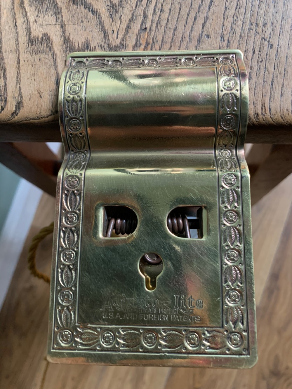 Adjusto ~Lite Clip on Desk Lamp, c1910. Rewired and PAT tested  View X