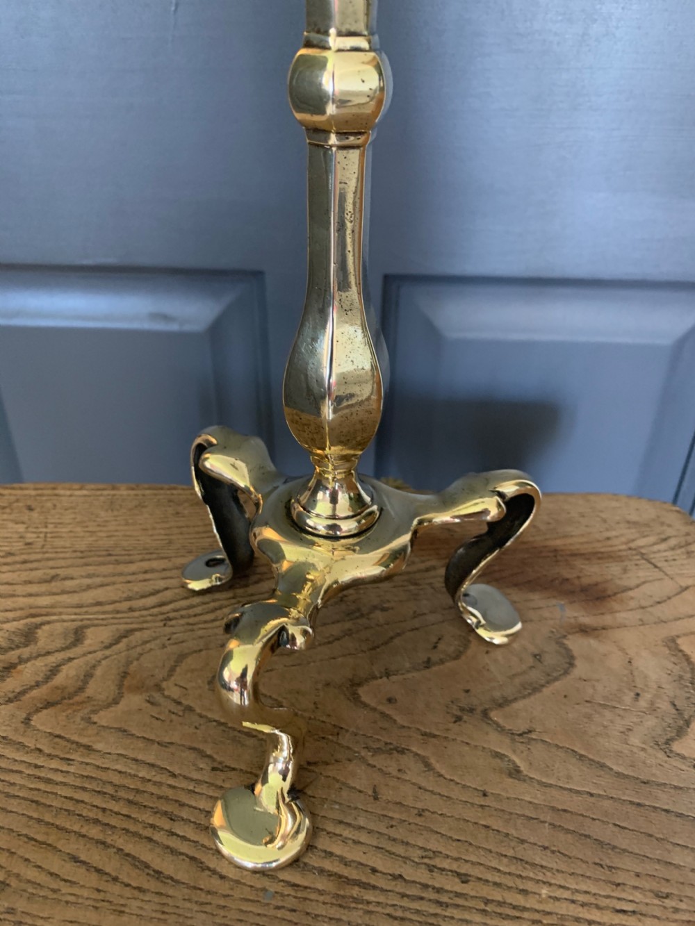 c1910 Brass Pullman Table Lamp Rewired and PAT tested View II