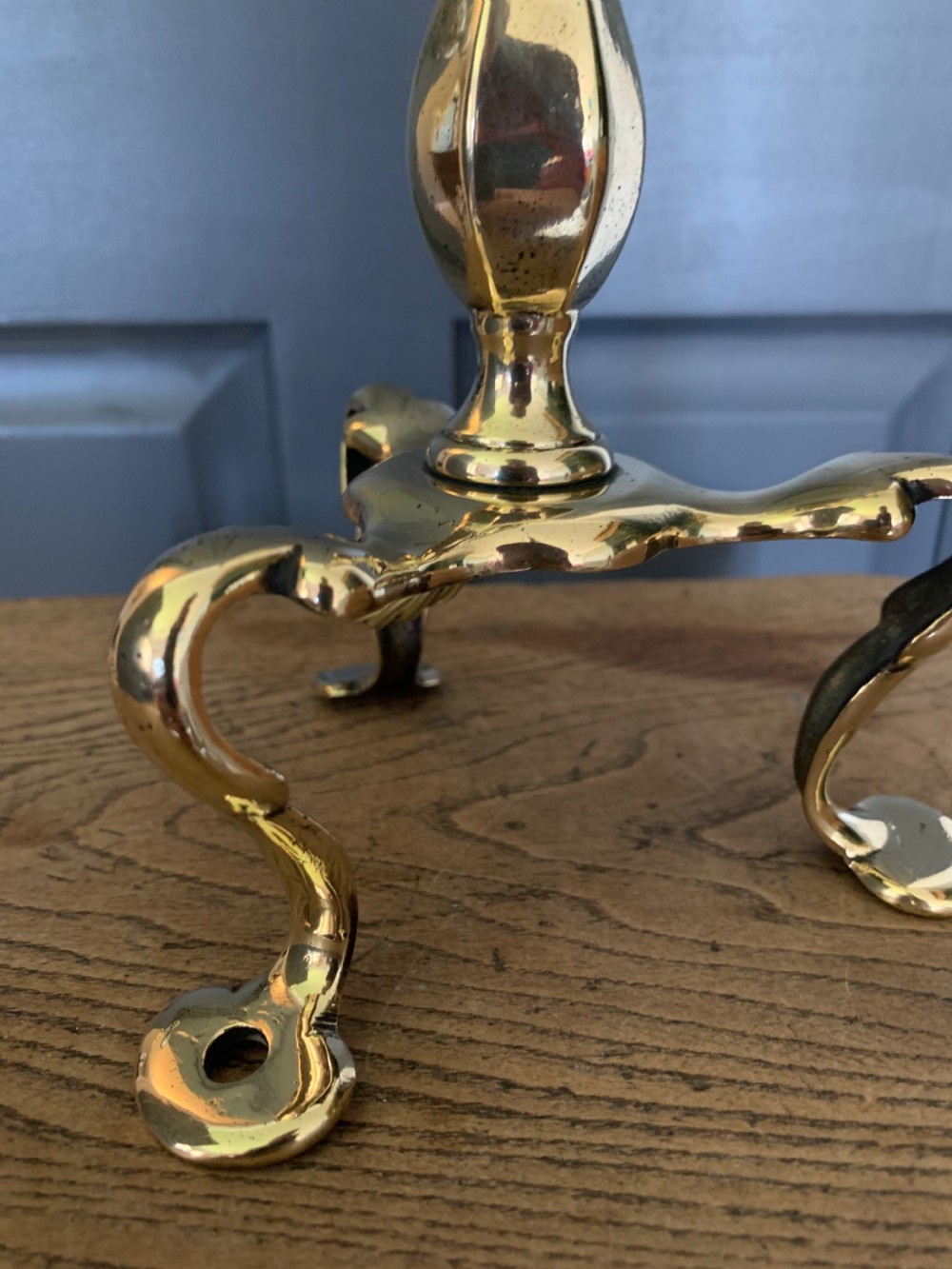 c1910 Brass Pullman Table Lamp Rewired and PAT tested View IX