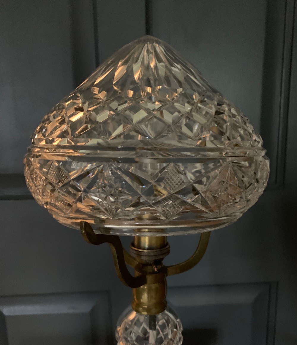 Crystal Mushroom Table Lamp, Rewired and Pat tested View III