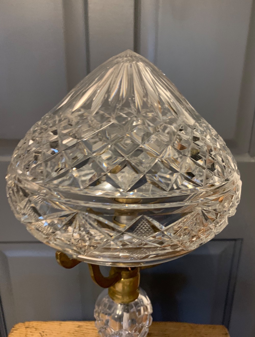 Crystal Mushroom Table Lamp, Rewired and Pat tested View VI