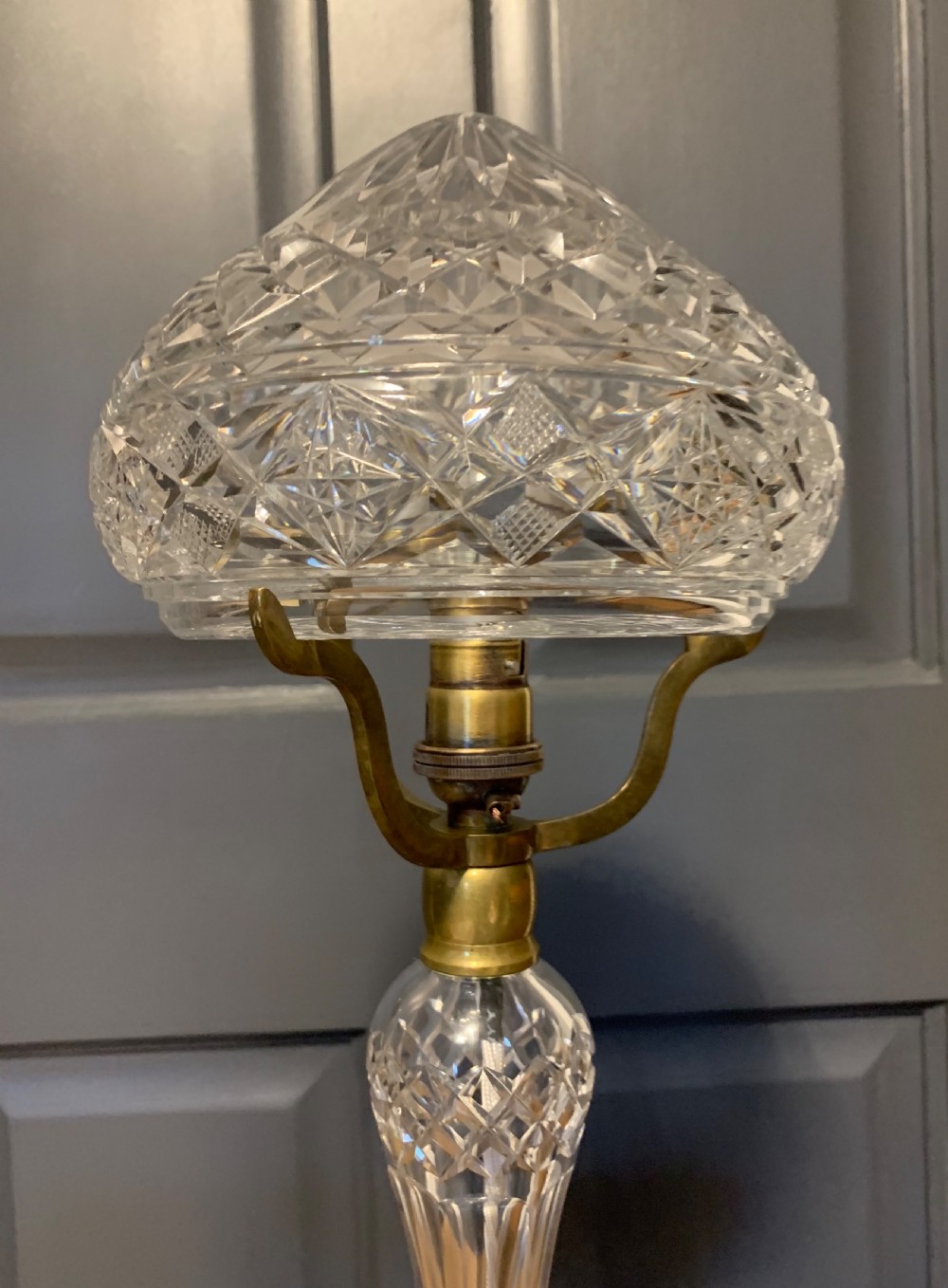 Crystal Mushroom Table Lamp, Rewired and Pat tested View VII