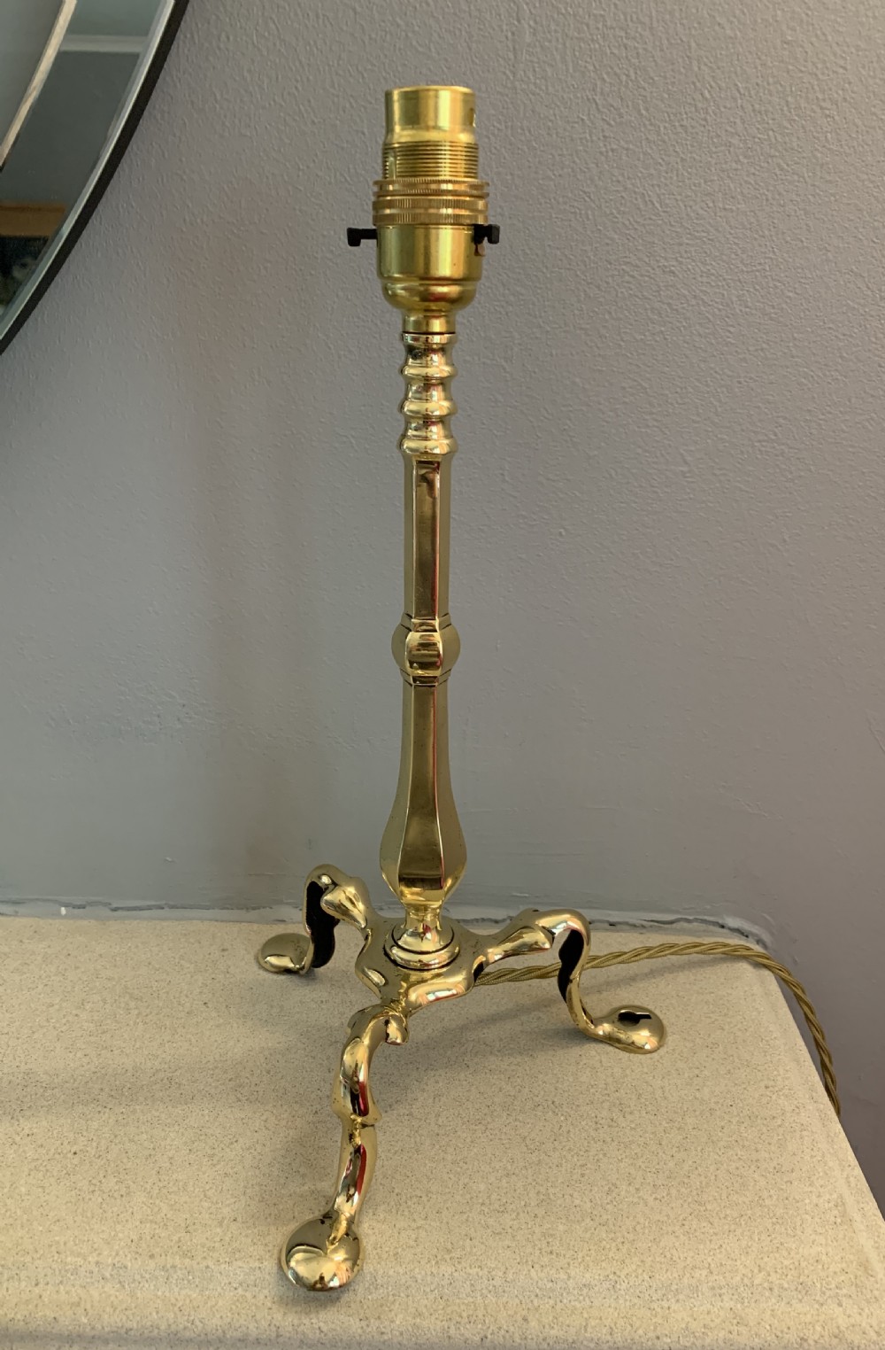c1910 Brass Pullman Table Lamp Rewired and PAT tested  View VI