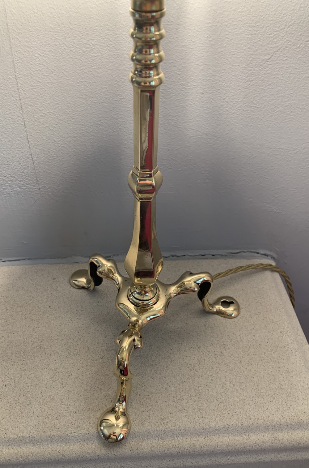c1910 Brass Pullman Table Lamp Rewired and PAT tested  View IX